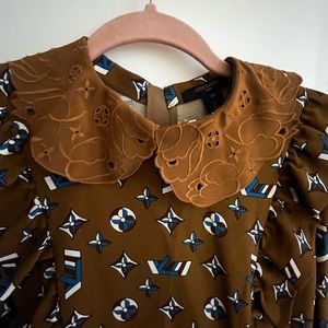 Brown LV logo dress